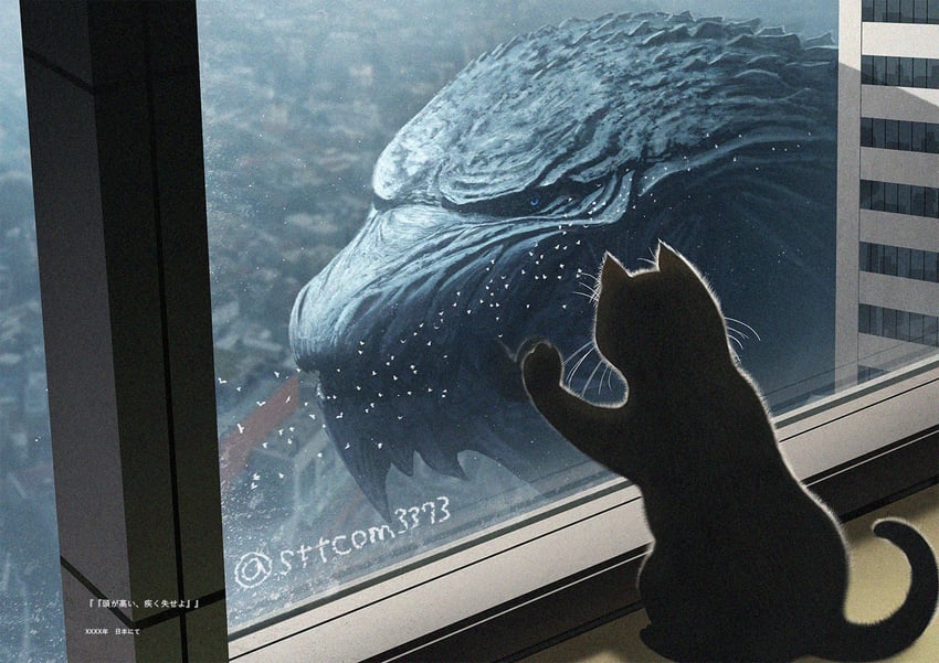 godzilla and godzilla earth (godzilla and 3 more) drawn by suttoko