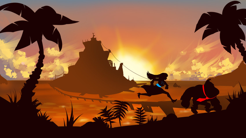 kiryuuin satsuki and donkey kong (kill la kill and 2 more) drawn by triple-q