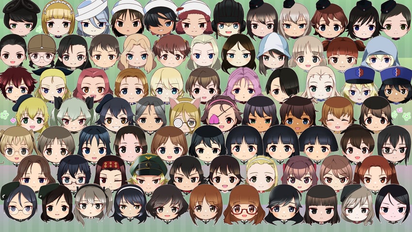 nishizumi miho, darjeeling, nishizumi maho, itsumi erika, anchovy, and 72 more (girls und panzer) drawn by mito_oguri
