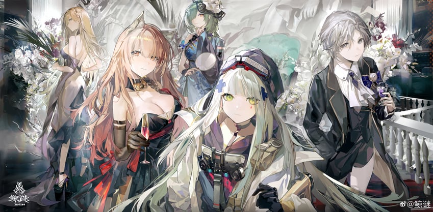 hk416, g36, clukay, centaureissi, zangyin, and 2 more (girls' frontline and 1 more) drawn by jingmi