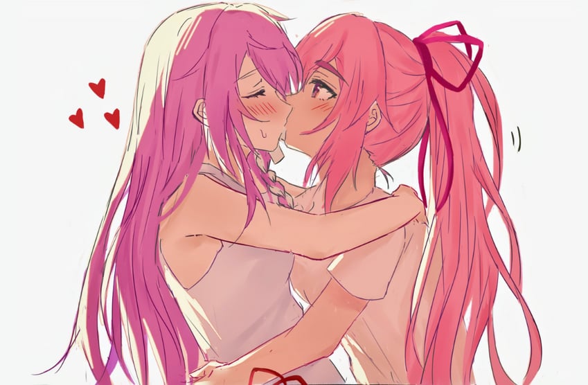 kura satomi and tsukishiro monaka (heaven burns red) drawn by lidce