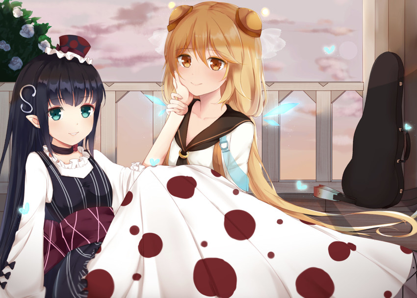 chloe and kaguya (honkai and 1 more) drawn by fufumi