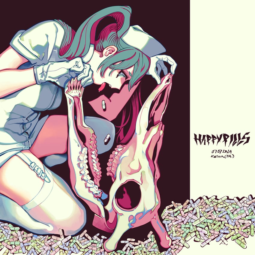 hatsune miku and hagane miku (vocaloid) drawn by kohiu
