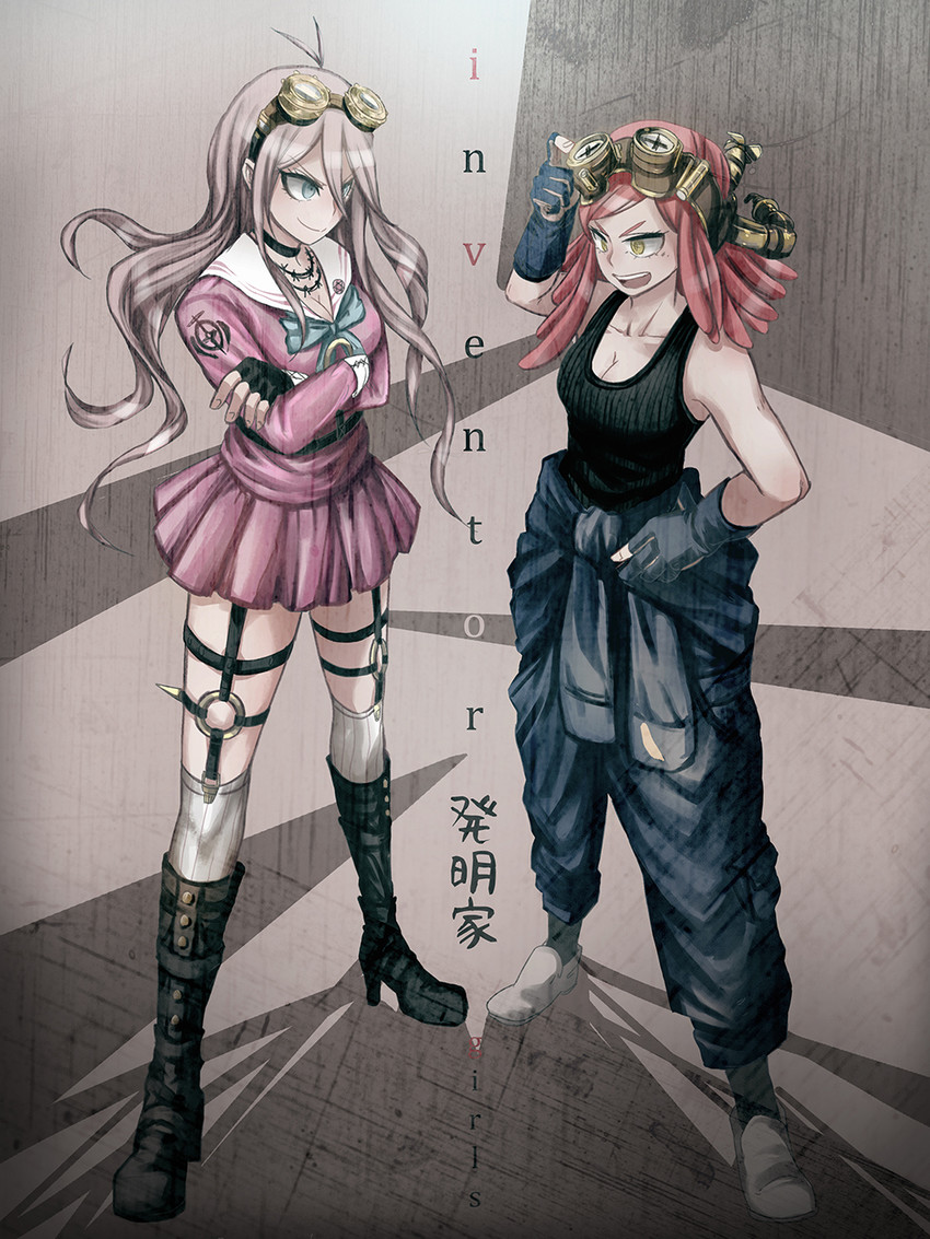 iruma miu and hatsume mei (danganronpa and 2 more) drawn by edaki14