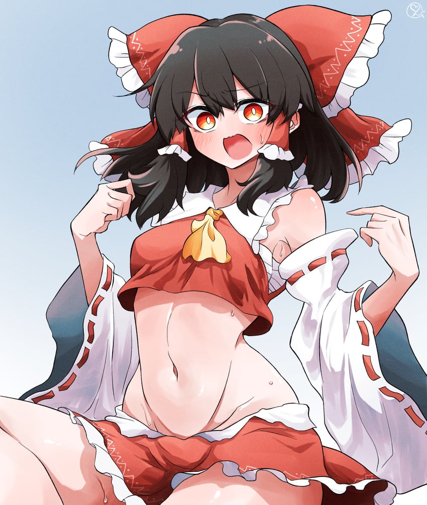 hakurei reimu (touhou) drawn by scavia10