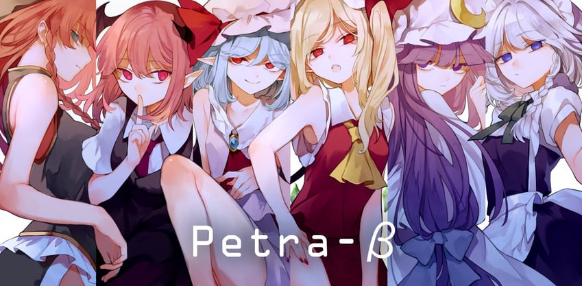 remilia scarlet, flandre scarlet, izayoi sakuya, patchouli knowledge, hong meiling, and 1 more (touhou and 1 more) drawn by risui_(suzu_rks)
