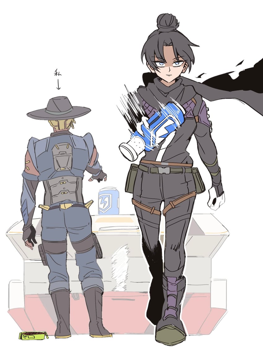 wraith and seer (apex legends and 1 more) drawn by nojima_minami