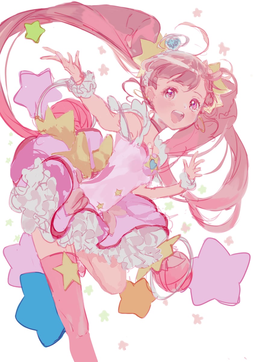 hoshina hikaru and cure star (precure and 1 more) drawn by seika_(yuimarutoka0219)