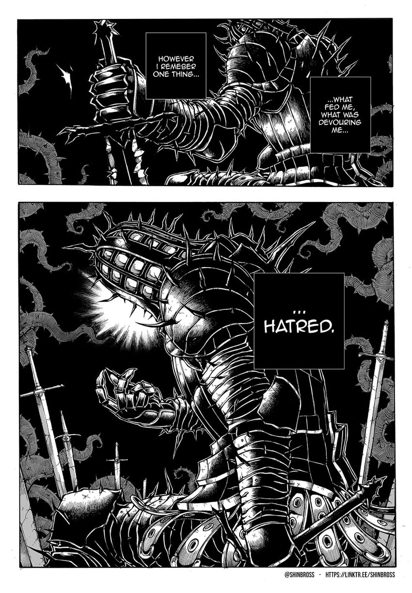 knight of thorns kirk (dark souls and 2 more) drawn by shinbross