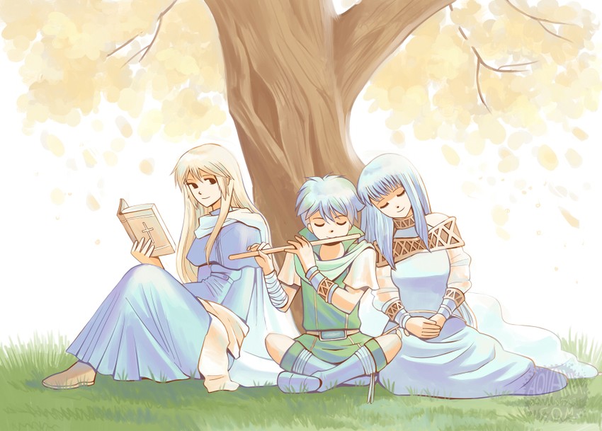 ninian, lucius, and nils (fire emblem and 1 more) drawn by aquanut