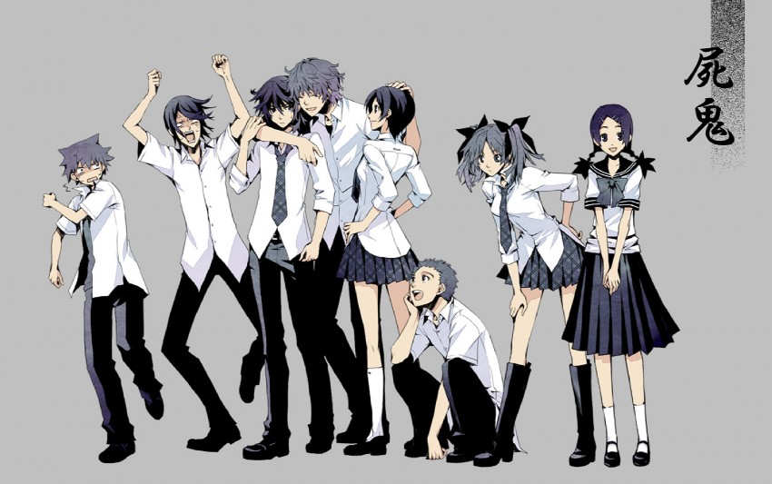koide natsuno, mutou tooru, shimizu megumi, tanaka kaori, tanaka akira, and 3 more (shiki) drawn by 37k