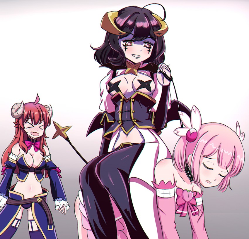yoshida yuuko, chiyoda momo, hiiragi utena, and magia baiser (machikado mazoku and 1 more) drawn by mc_kawaii