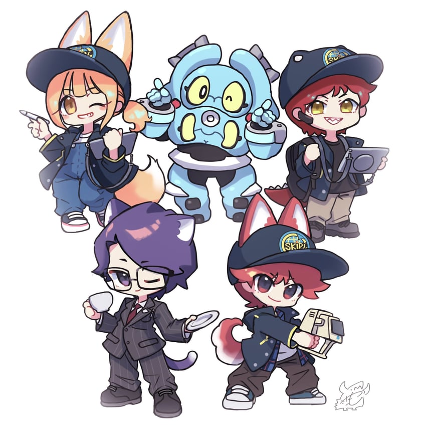 youpi, hize yuuma, ishidou shuu, natsume rin, and ban hiroshi (ultra series and 1 more) drawn by fran_(tukihashi)