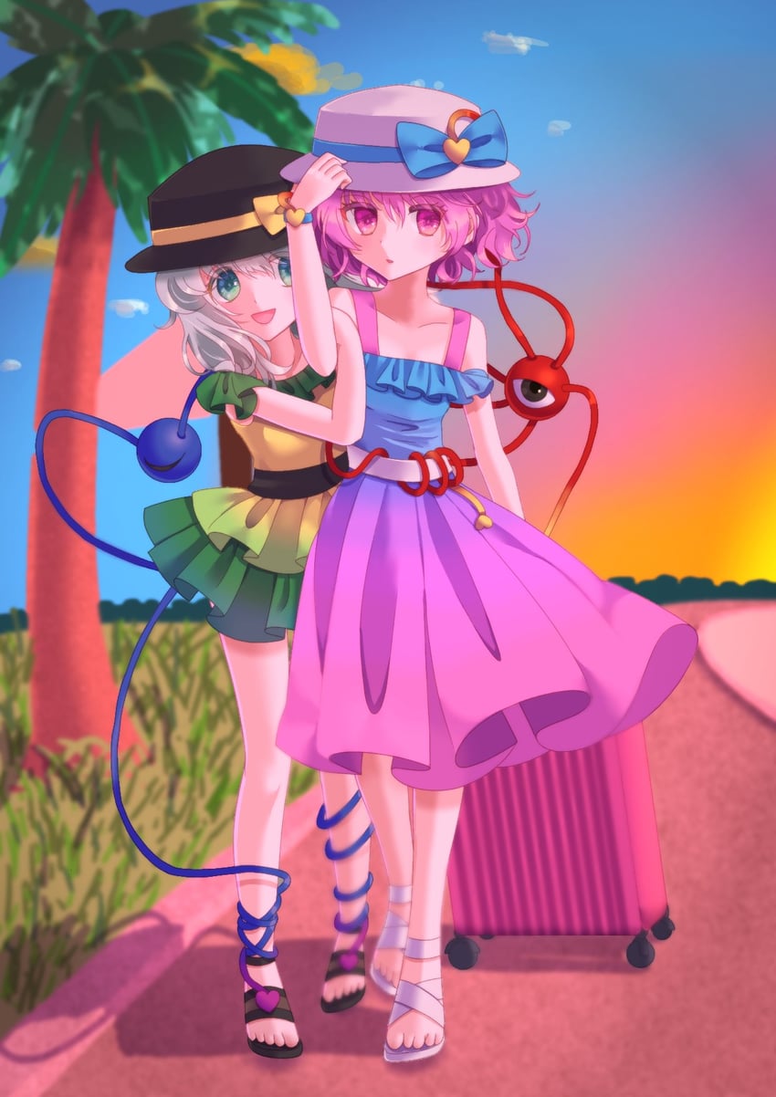 komeiji koishi and komeiji satori (touhou) drawn by numujika