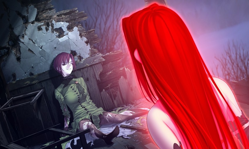 aozaki aoko, aozaki touko, and super aoko (mahou tsukai no yoru) drawn by koyama_hirokazu