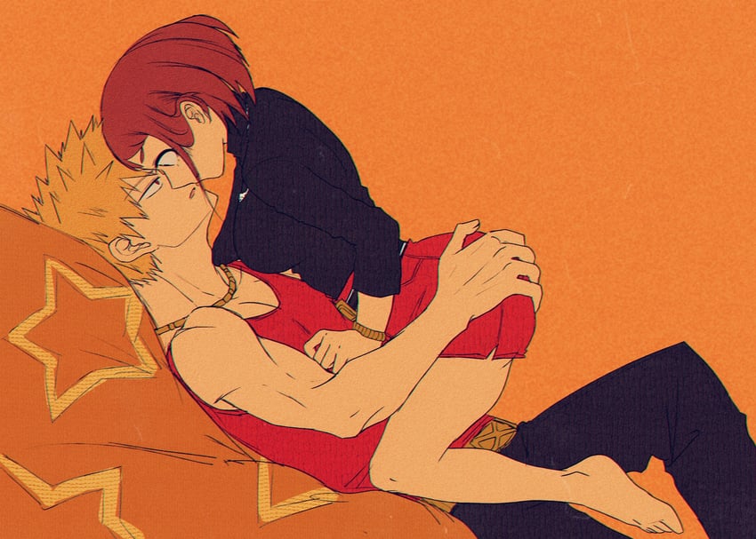 bakugou katsuki and uraraka ochaco (boku no hero academia) drawn by grchloex
