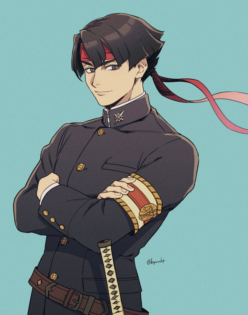 kazuma asogi (ace attorney and 1 more) drawn by tuzuriya