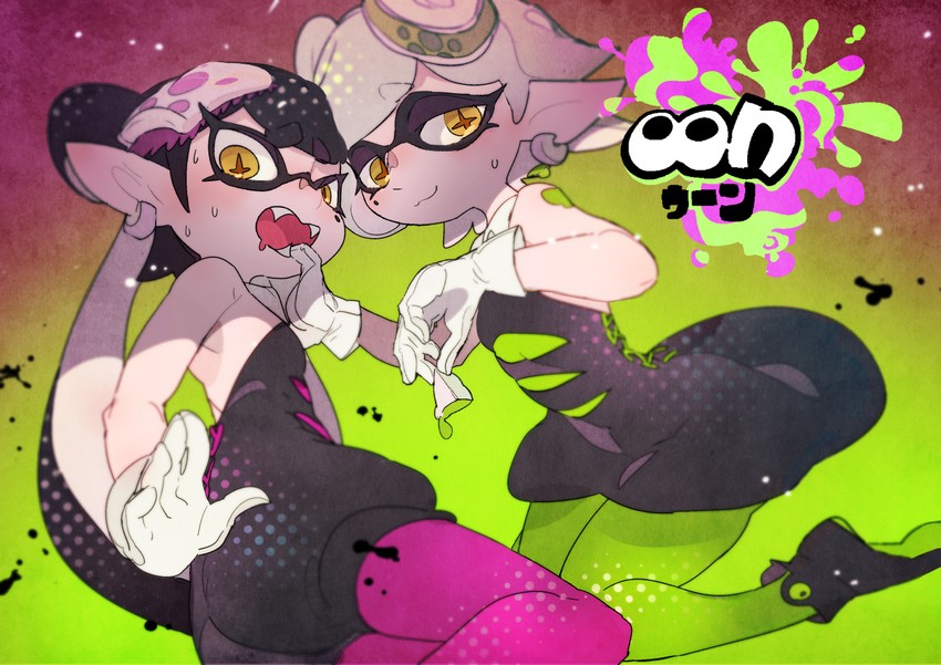 callie and marie (splatoon and 1 more) drawn by idkuroi