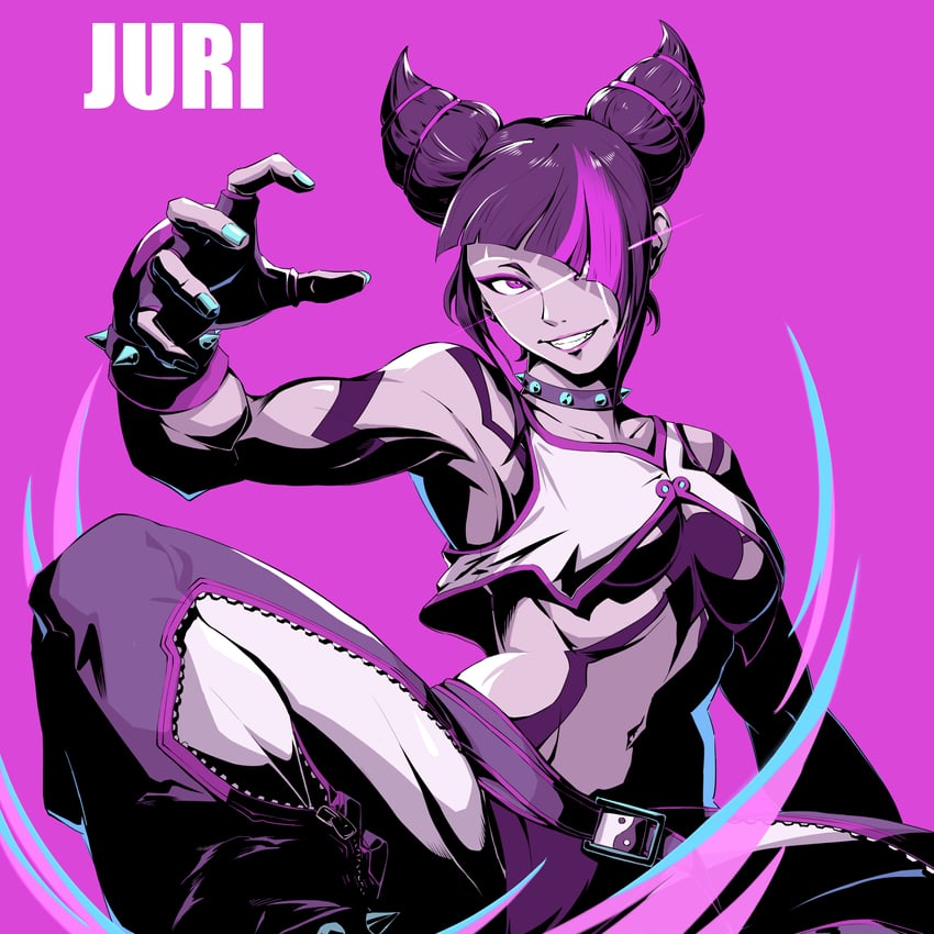 han juri (street fighter and 1 more) drawn by kumo33
