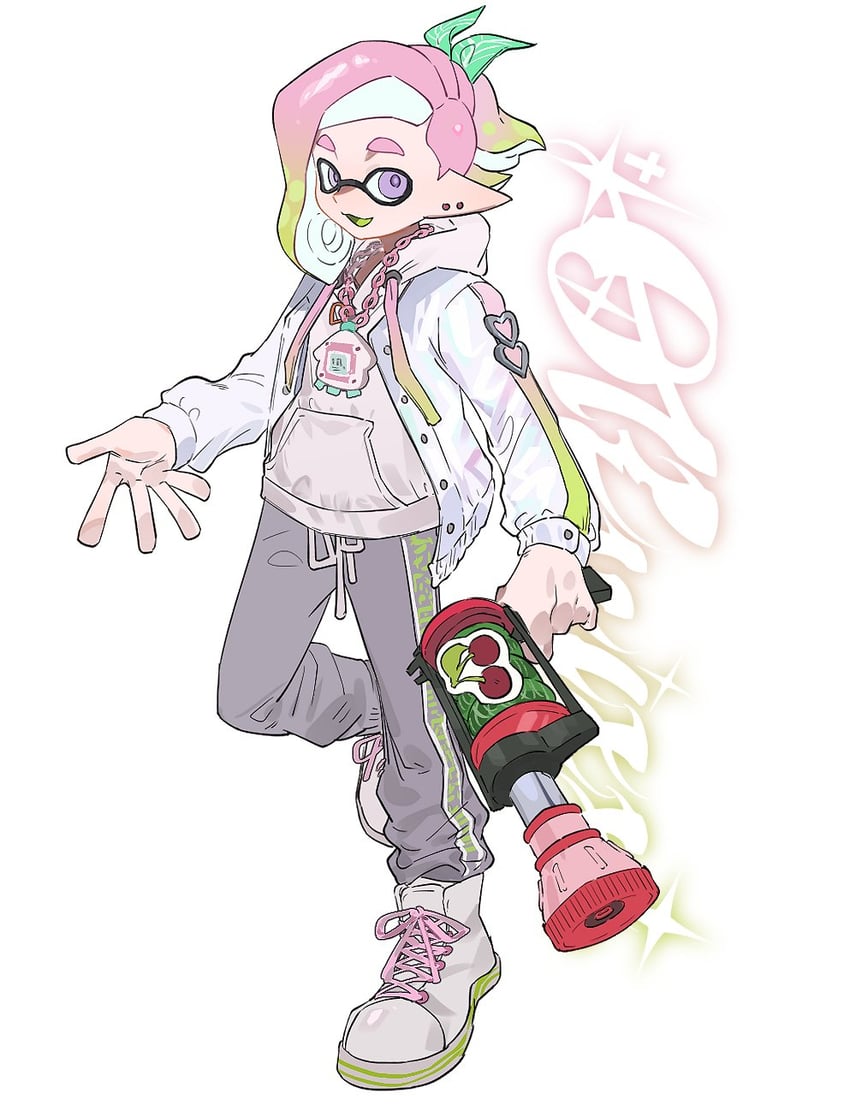 inkling player character and inkling boy (splatoon) drawn by kiwi_splatoon