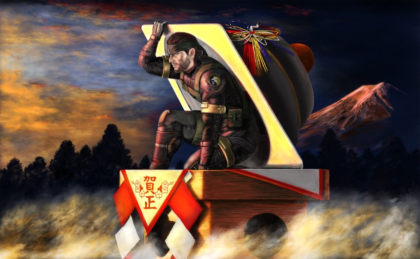 big boss and naked snake (metal gear and 2 more) drawn by zeze