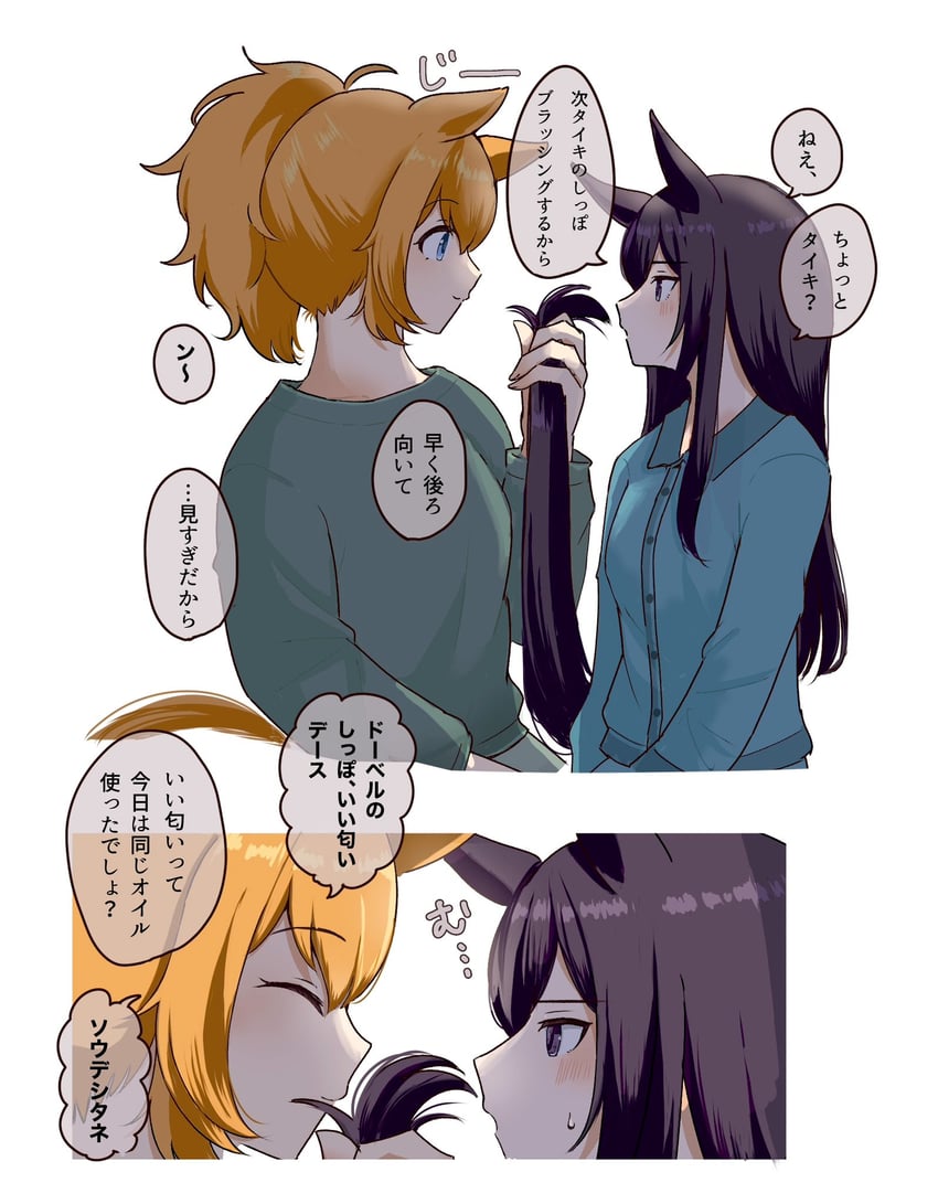 mejiro dober and taiki shuttle (umamusume) drawn by kani_umaunya