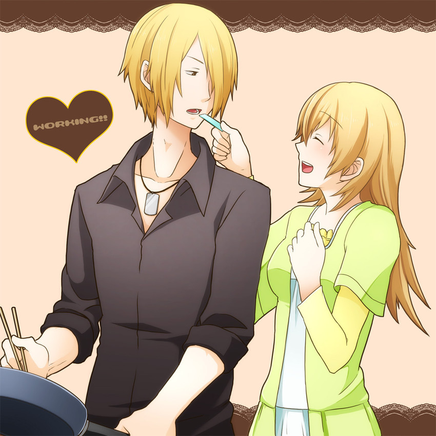todoroki yachiyo and satou jun (working!!) drawn by nakamura_hiro_(nobody10ch)