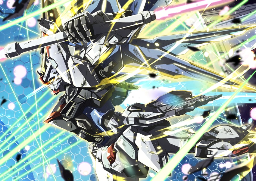 freedom gundam (gundam and 1 more) drawn by troy_(oxaa01ex)