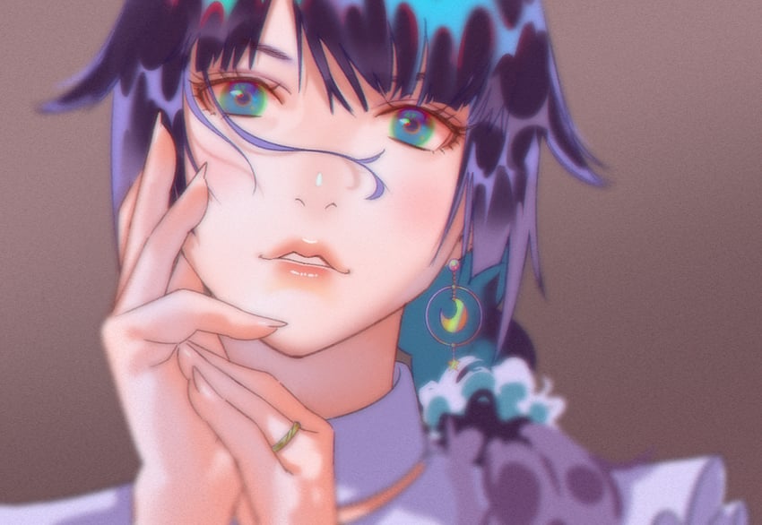 senjougahara hitagi (monogatari and 1 more) drawn by rapa_rachi