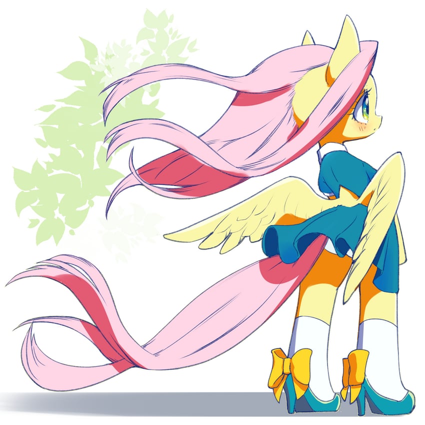 fluttershy (my little pony and 1 more) drawn by uno_usaya