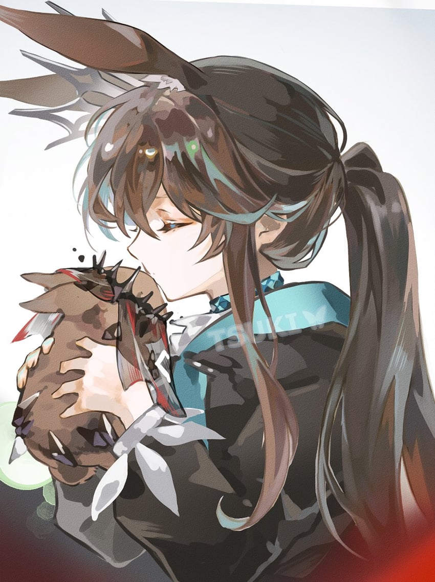 amiya (arknights and 1 more) drawn by tsukihana_l