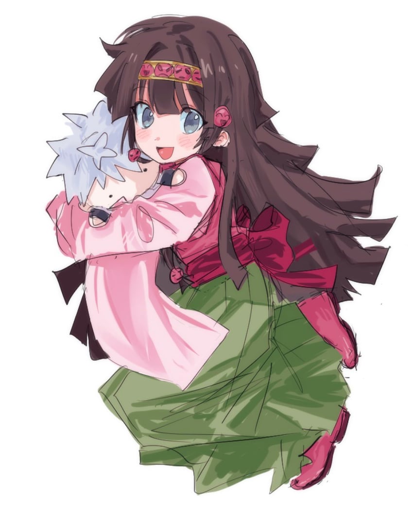 killua zoldyck and alluka zoldyck (hunter x hunter) drawn by coconacc