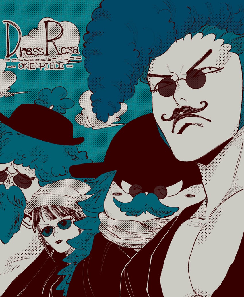 kikunojo, denjirou, kawamatsu, and ashura doji (one piece) drawn by larugo0513