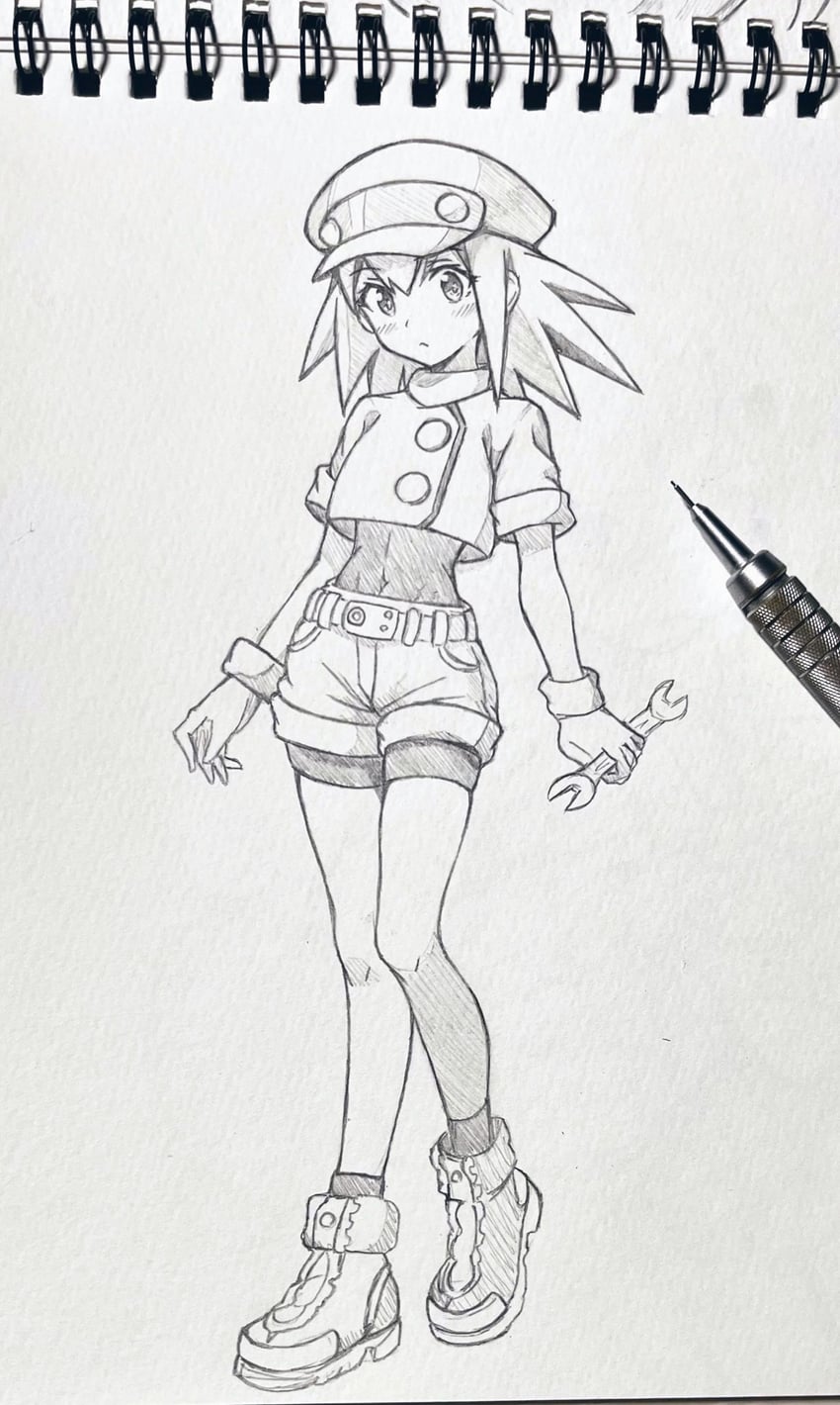 roll caskett (mega man and 1 more) drawn by seishun_dendeke