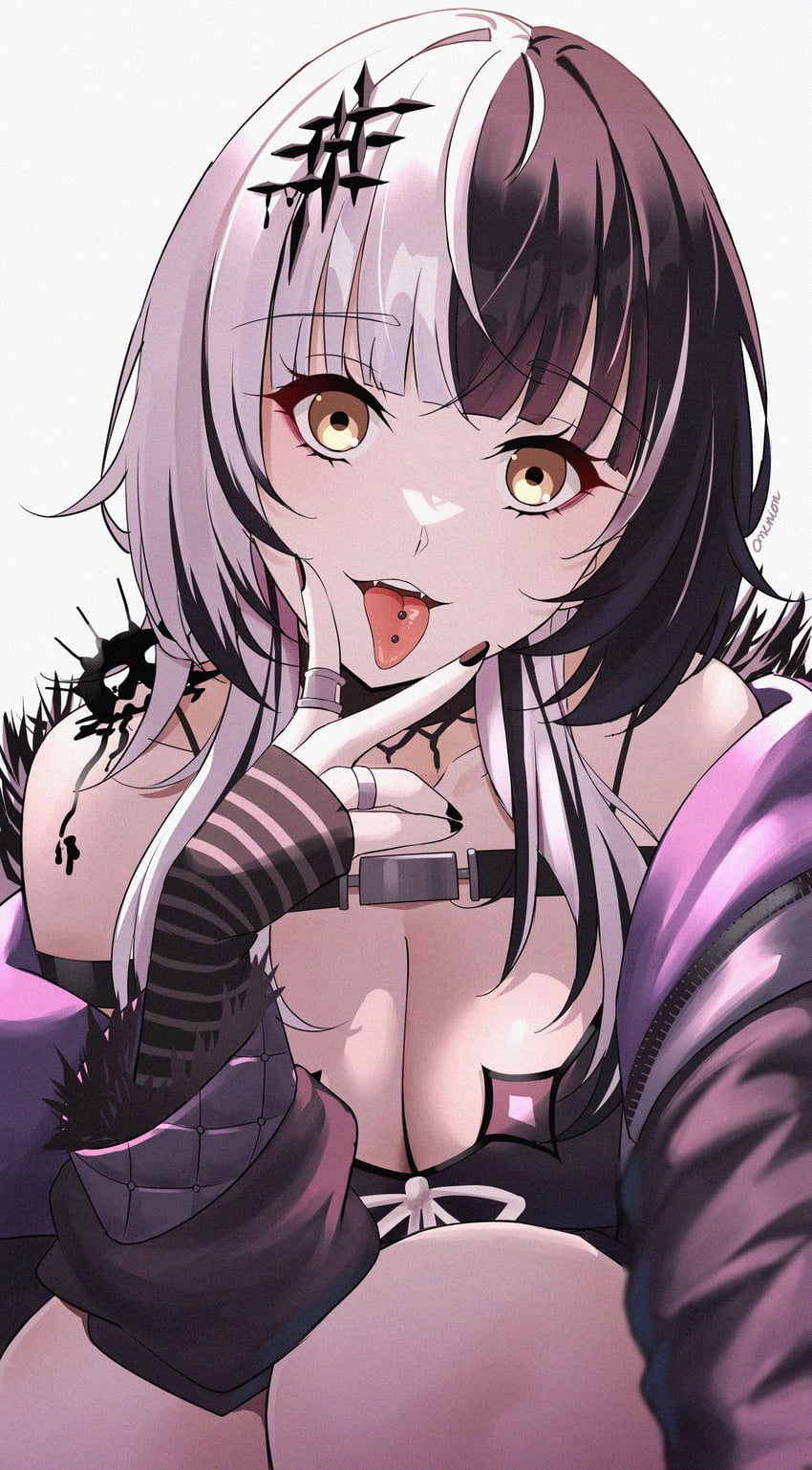 shiori novella and yorick (hololive and 1 more) drawn by omenion