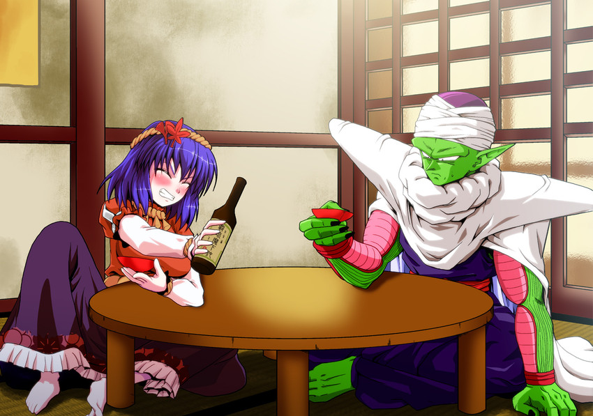 yasaka kanako and piccolo (touhou and 2 more) drawn by kamishima_kanon