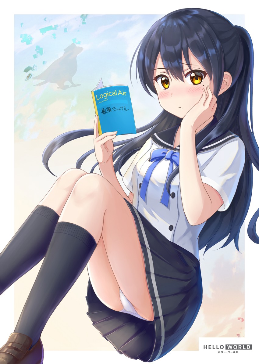 ichigyou ruri and crow (hello world) drawn by lilium443