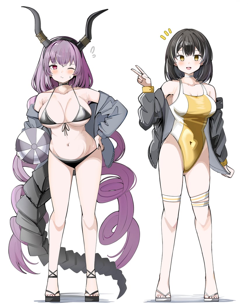 magallan and typhon (arknights) drawn by spam_(spamham4506)