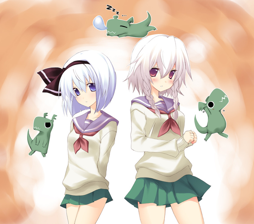 izayoi sakuya and konpaku youmu (touhou) drawn by any_(trueblue)