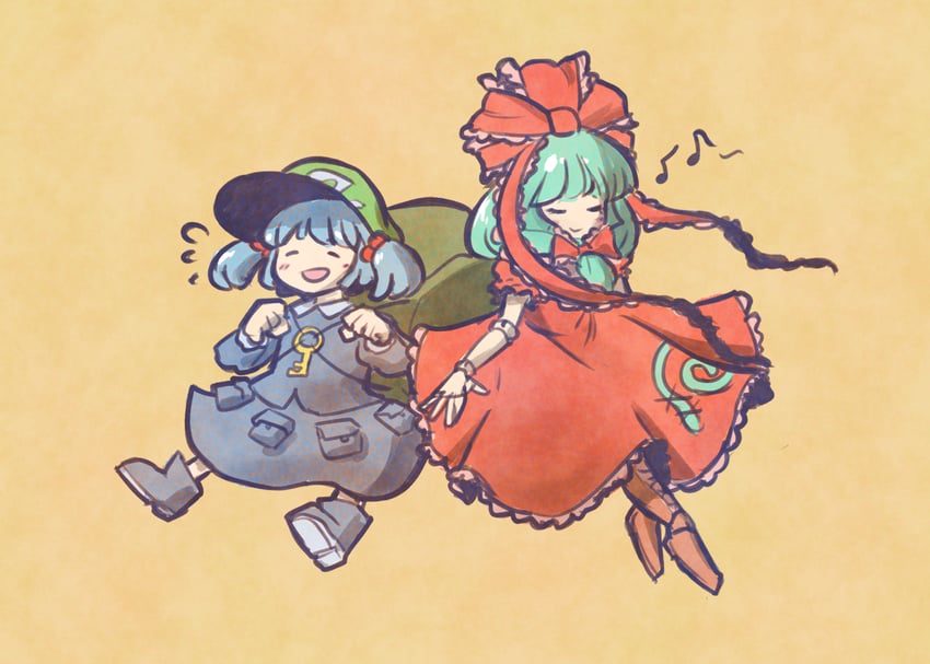 kawashiro nitori and kagiyama hina (touhou) drawn by oysterfried
