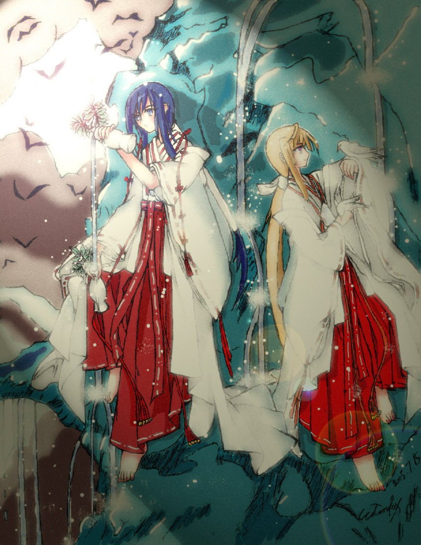 himemiya chikane and kurusugawa himeko (kannazuki no miko) drawn by edenfox