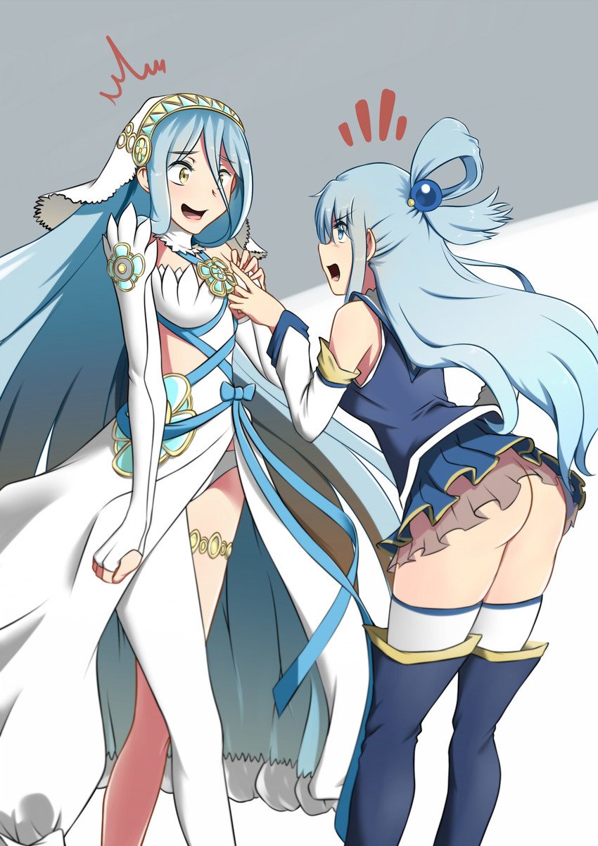 aqua and azura (fire emblem and 2 more) drawn by yamauchi_(conan-comy)