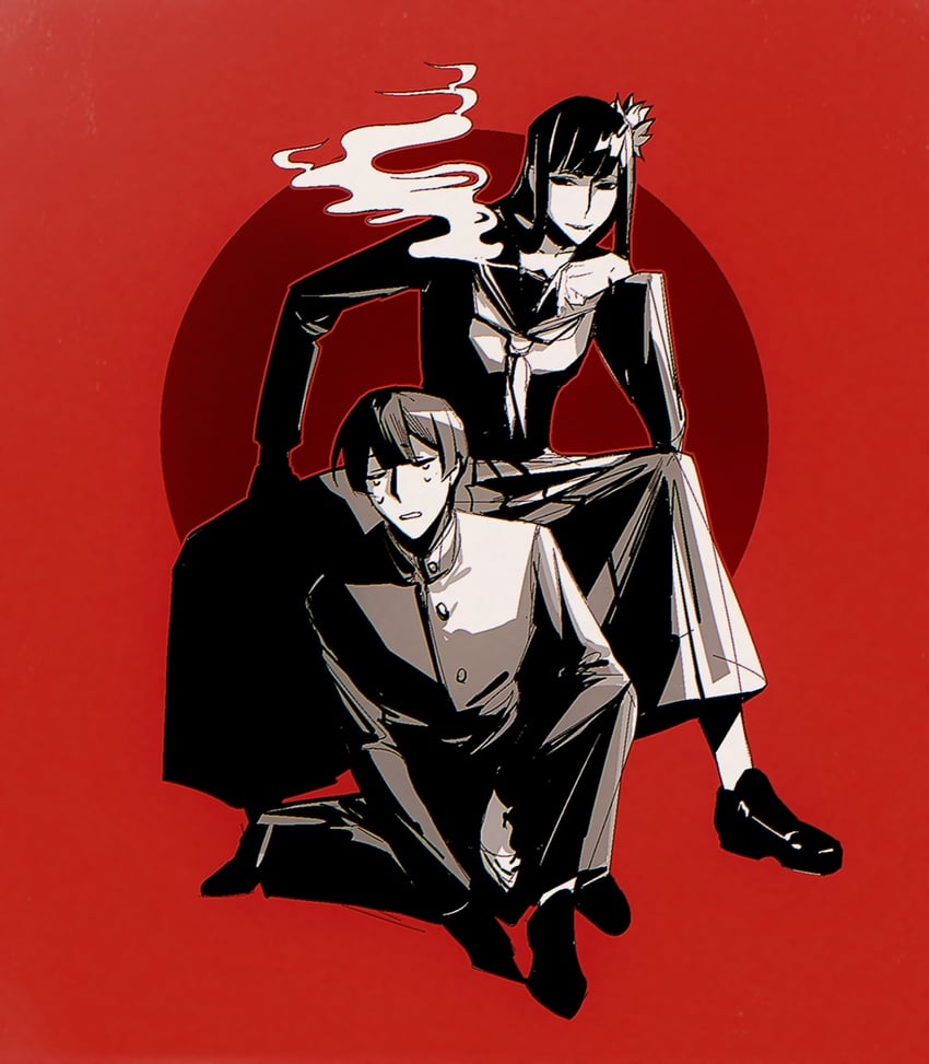 yotsuyu goe brutus and asahi sas brutus (final fantasy and 1 more) drawn by lily9726
