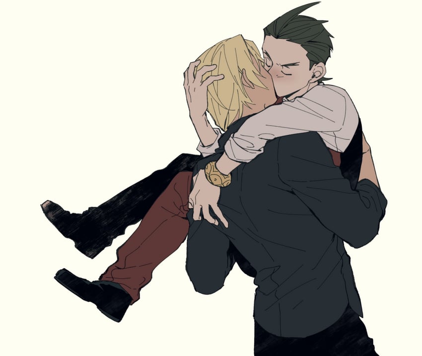 apollo justice and klavier gavin (ace attorney) drawn by nennen_(nene19515)