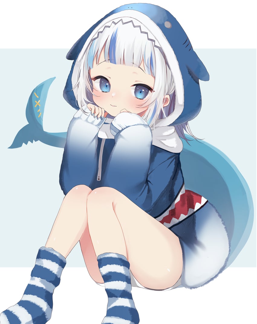 gawr gura (hololive and 1 more) drawn by oguraponti