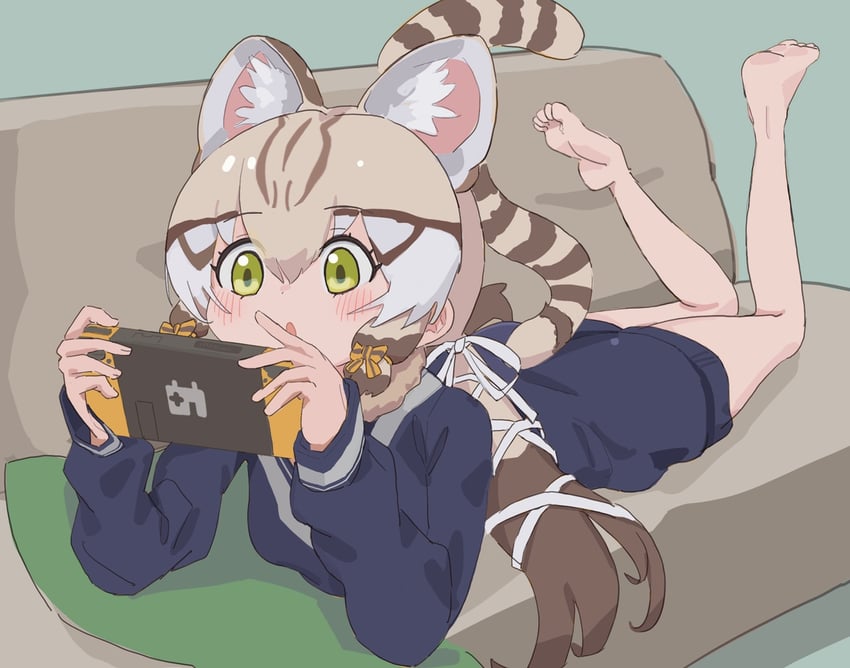 geoffroy's cat (kemono friends and 1 more) drawn by kunikuni_(kunihiro2005)