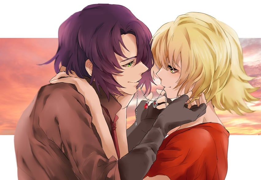 cagalli yula athha and athrun zala (gundam and 2 more) drawn by kitsuyuu26