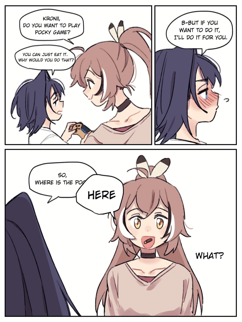 ouro kronii and nanashi mumei (hololive and 1 more) drawn by anco_(platanity)