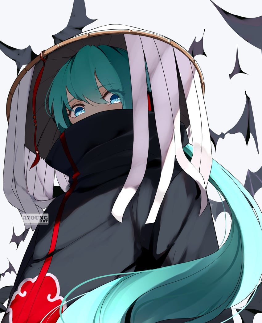 hatsune miku (vocaloid and 1 more) drawn by ayoungart