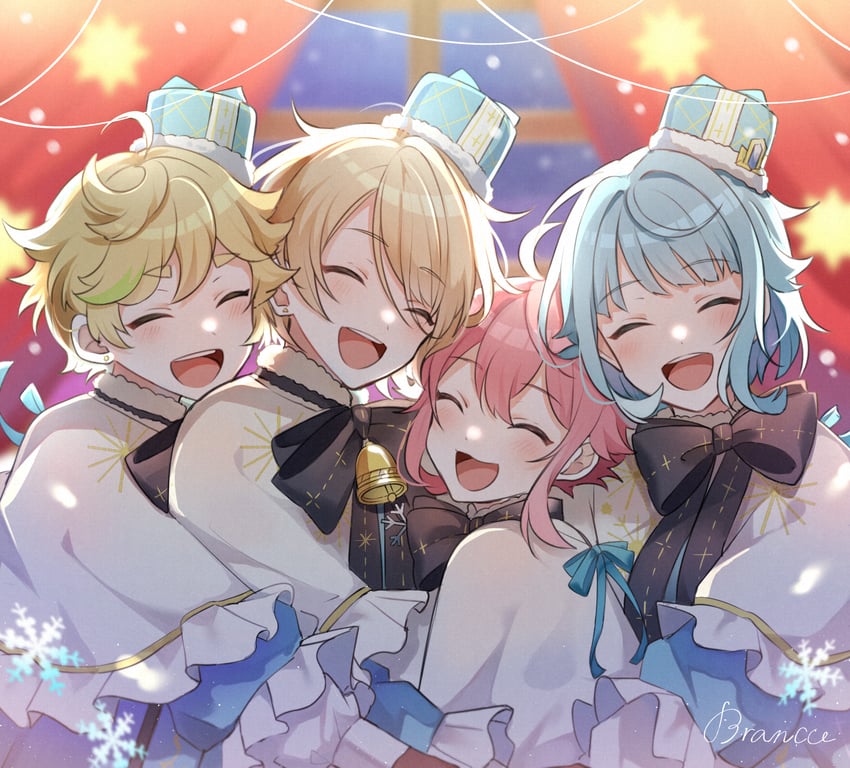 himemiya tori, shiratori aira, shino hajime, and harukawa sora (ensemble stars!) drawn by shino_(sinotaro_)